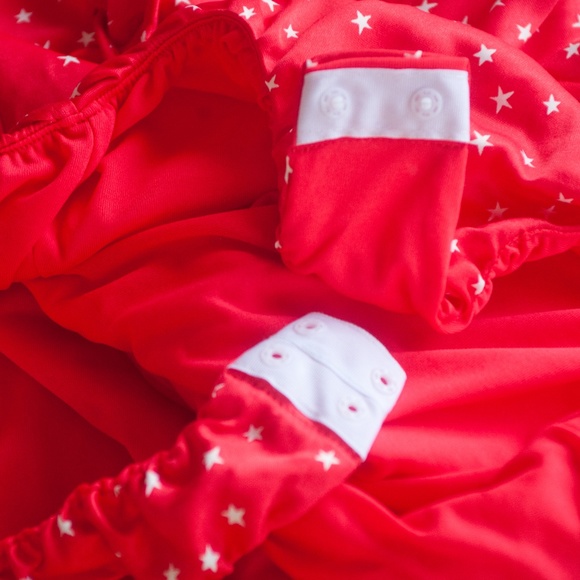 NWT Zara Red & White Star Print Satin Lace Up Bodysuit - Picture 11 of 13